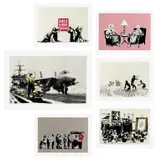 Banksy, Barely Legal (LA Edition), 2007, The complete set of six screenprints in colours, on Arches wove paper, with full margins