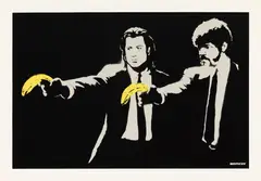 Pulp Fiction by Banksy, 2004, Screenprint in colours, on wove paper, with full margins, sold Mar 2025