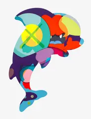 PIRANHAS WHEN YOU'RE SLEEPING by Kaws, 2017, silkscreen on paper, offered Mar 2025