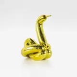 Jeff Koons, Balloon Swan (Yellow), 2017, Porcelain multiple painted in chrome, contained in the original Styrofoam-lined box with silver printed signature