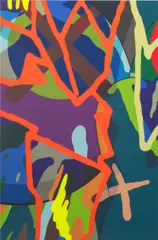 TENSION: one plate by Kaws, 2019, Screenprint in colours, on Saunders Waterford paper, the full sheet, sold Mar 2025