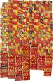 El Anatsui, Striped Flags, 2023, Inkjet pigment print in colors with irregular hand-cut edges, with printed, hand-cut and hand-sculpted aluminum collage, and copper wire, on wove paper, the full sheet