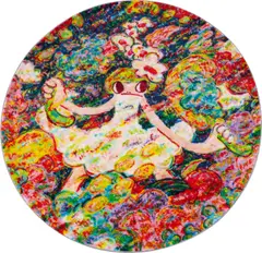 Ayako Rokkaku, Magic Hand, 2020, Microfibre rug printed in colours
