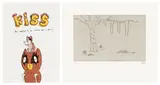 Atsushi Kaga, Kumacchi Wanted To Be Someone Else; and The Sleeping Fox, 2012; and 2022, One lithograph in colours and one etching, on wove paper, the full sheets