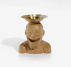 Yue Minjun, Surplus Value, 2019, Copper and wood multiple, contained in the original wooden box with pink printed image