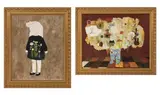 Tomoko Nagai, Girl in a Dress; and Brown Sugar, 2022, Two 2.5D StareReap inkjet prints in colours, on wove paper, the full sheets