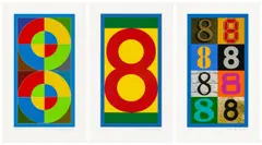R.A. Sir Peter Blake, Number 8; 8 x 8; and another 8, 2013, The complete set of three screenprints in colours, on wove paper, with full margins