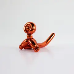 Jeff Koons, Balloon Monkey (Orange), 2017, Porcelain multiple painted in chrome, contained in the original Styrofoam-lined presentation box with silver printed signature