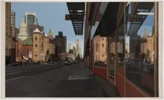 Richard Estes, Holland Hotel (A. p. 127), 1980, Screenprint in colours, on three laminated sheets of BFK Rives paper, with full margins