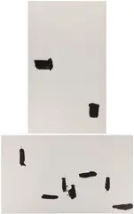 Lee Ufan, In Milano 1; and In Milano 2, 1992, Two lithographs with drypoint, on BFK Rives paper, the full sheets