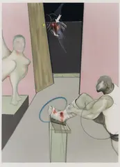 Francis Bacon, Œdipe et le Sphinx d'après Ingres (after, Œdipus and the Sphinx after Ingres, 1983) (S. 18, T. 17), 1984, Lithograph in colours, on Arches paper, with full margins