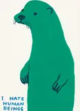 David Shrigley, Untitled (I Hate Human Beings), 2022, Screenprint in colours, on Somerset paper, the full sheet