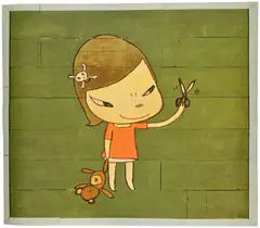Real One by Yoshitomo Nara, 2021, Offset lithograph in colours, on Classic Linen Solar paper, the full sheet, sold Nov 2025