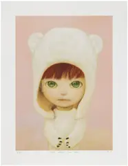 Mayuka Yamamoto, Little white bear boy, 2021, Screenprint in colours, on wove paper, with full margins