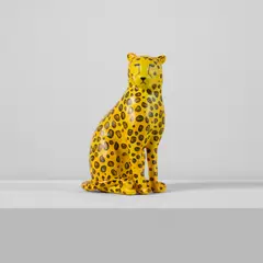 David Shrigley, I Cannot Change My Spots But I Have No Desire To Change My Spots, from You Are Special Series, 2021, White earthenware sculpture painted in colours and glazed, contained in the original foam-lined wooden box with printed design on the lid