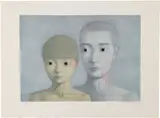 Zhang Xiaogang, Brother and Sister, from Bloodline series, 2003, Lithograph in colours, on Arches paper, with full margins