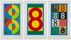 Peter Blake, Number 8; 8 x 8; and another 8, 2013, The complete set of three screenprints in colours, on wove paper, with full margins