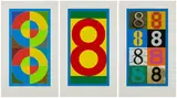 Peter Blake, Number 8; 8 x 8; and another 8, 2013, The complete set of three screenprints in colours, on wove paper, with full margins