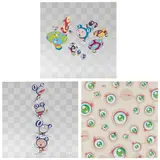 !N-CHA!; DOB Totem Pole; and Jellyfish Eyes Cream by Takashi Murakami, 1999, 2000 & 2001, Three offset lithographs in colours, on smooth wove paper, the full sheets, sold Nov 2025