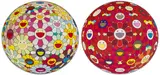 Flower Ball (3D) Red Cliff; and Flower Ball (3D) Margaret by Takashi Murakami, 2008, Two offset lithographs in colours, on smooth wove paper, the full sheets, sold Nov 2025