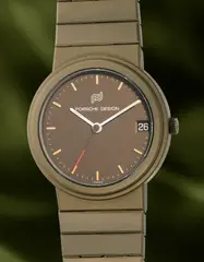 Iwc, A fine and attractive aluminium quartz wristwatch with centre seconds, date and bracelet, 1983, Switzerland