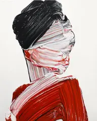 Teppei Takeda, Painting of Painting 026, 2019, acrylic on paper mounted on wooden board