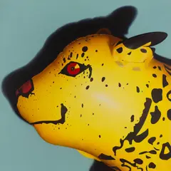 Sun Yitian, A Tender Panther, 2017, acrylic on canvas