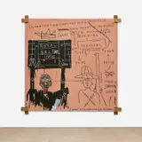 Jean-Michel Basquiat, Native Carrying Some Guns, Bibles, Amorites on Safari, 1982, acrylic and oil stick on canvas on wood supports
