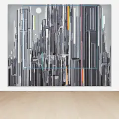 Liu Wei, Purple Air III No. 2 (diptych), 2006, oil on canvas