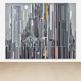 Liu Wei, Purple Air III No. 2 (diptych), 2006, oil on canvas