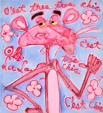Katherine Bernhardt, C'est Très Chic, 2016, acrylic and spray paint on canvas