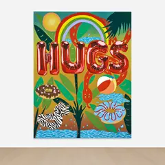 Joel Mesler, Untitled (Hugs), 2022, pigment on linen