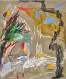 Xiyao Wang, Ping Pang No. 1, 2021, acrylic and oil stick on canvas