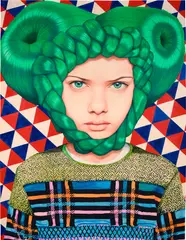 Ángeles Agrela, Olivia, 2021, acrylic and pencil on paper