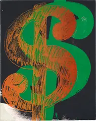 Andy Warhol, Dollar Sign, 1982, acrylic and silkscreen ink on canvas