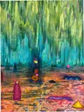 Yuxing Huang, Ten Diachronous Confidants, 2017, acrylic on canvas