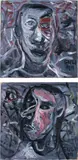 Zhang Enli, Two Works: Untitled from the Butcher series, 1999, oil on linen