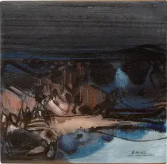 Chu Teh-chun, Composition No. 280, 1966, gouache on paper laid on canvas