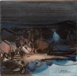 Composition No. 280 by Chu Teh-chun, 1966, gouache on paper laid on canvas, sold Jun 2024