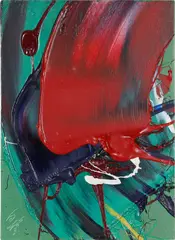 Kazuo Shiraga, Work, oil on canvas mounted onto panel