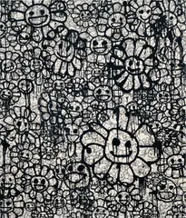 Takashi Murakami, Untitled (Flower Collaboration with MADSAKI), 2016, acrylic on canvas mounted onto aluminum frame