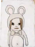 Yoshitomo Nara, Untitled, 2007, acrylic and colour pencil on cardboard