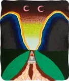 Eliot Greenwald, Night Car (ear here), 2020, oil stick on canvas