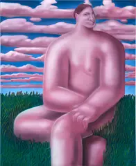 George Rouy, Heavy Sky, 2019, oil, acrylic and spray paint on canvas