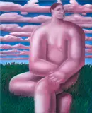 George Rouy, Heavy Sky, 2019, oil, acrylic and spray paint on canvas