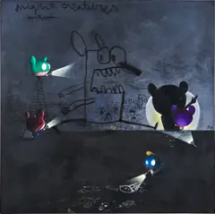 Night Creatures by Edgar Plans, 2019, oil on canvas, sold Jun 2024