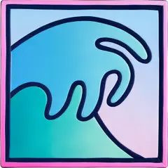 Wave by Alex Israel, 2020, acrylic on fibreglass, sold Mar 2024