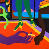 Todd James, Neon Nighthawks, 2018, acrylic on canvas