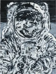 Standing On The Moon by Michael Kagan, 2019, oil on linen, sold Mar 2024