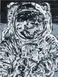 Michael Kagan, Standing On The Moon, 2019, oil on linen